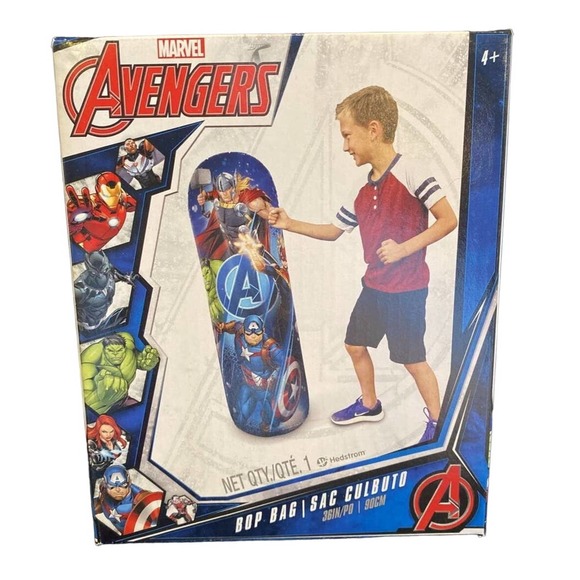 MARVEL AVENGERS 36” BOP BAG (HULK, THOR, IRON MAN, CAPTAIN AMERICA) KIDS 4+ NEW - Picture 2 of 4